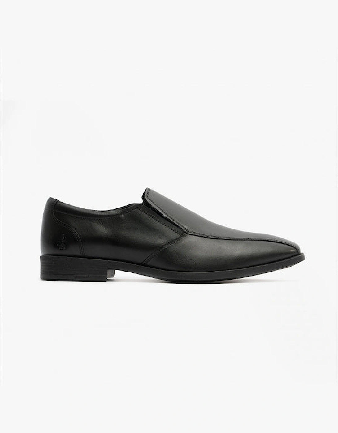 Hush Puppies Men's Hush Puppies ELLIS Boys Leather Slip On Shoes Black