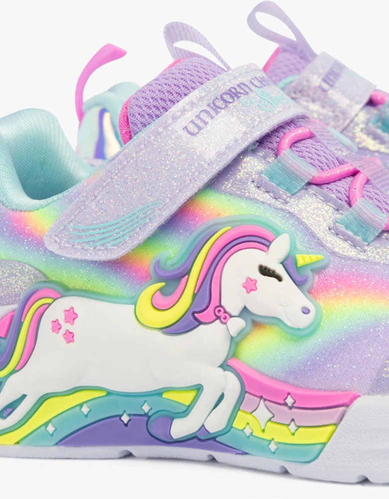 UNICORN CHASER Girls Trainers Lavender/Multi