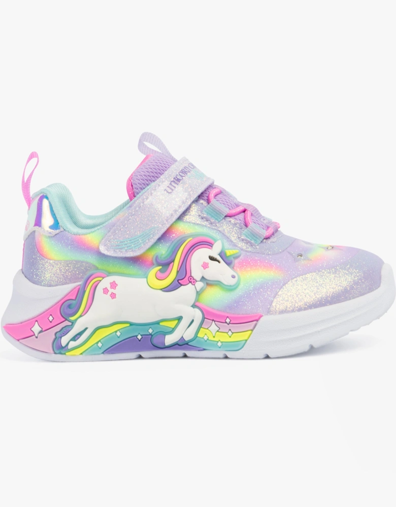 UNICORN CHASER Girls Trainers Lavender/Multi