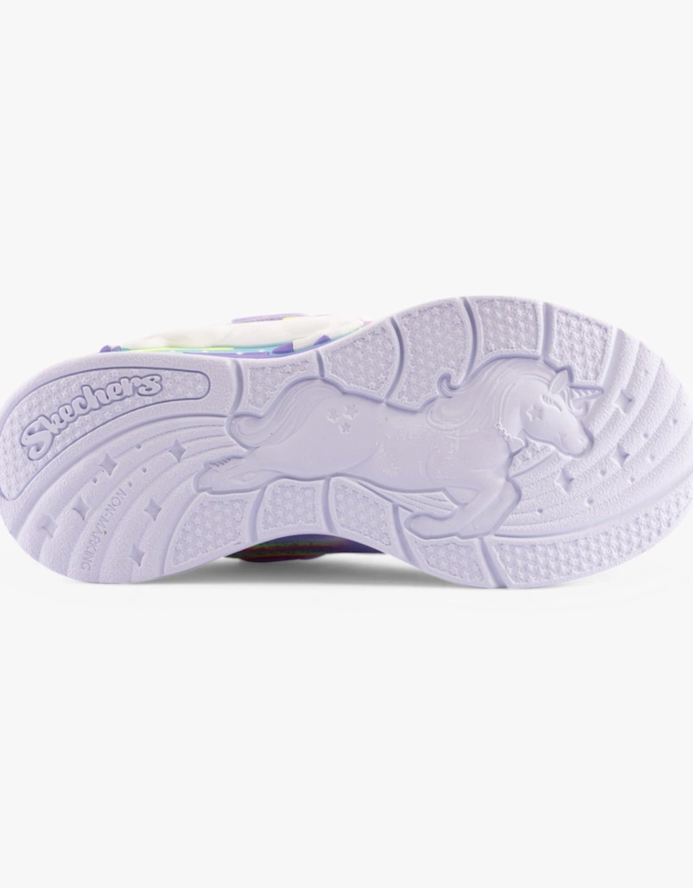 302298-L/N-UNICORN CHASER Girls Trainers Lavender/Multi