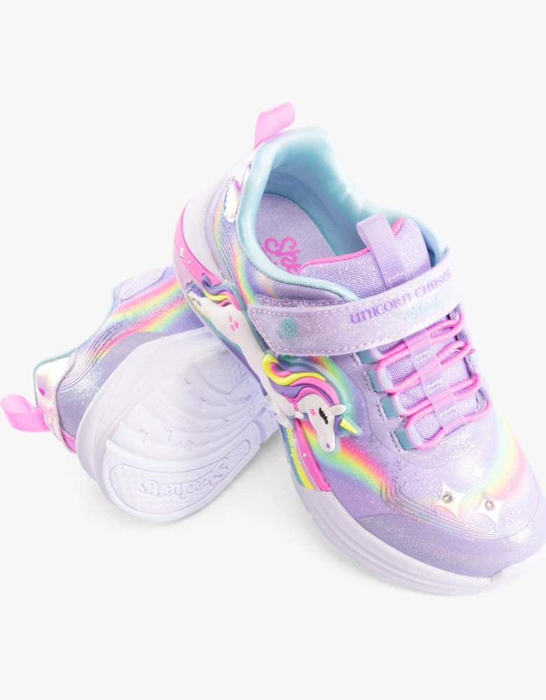 302298-L/N-UNICORN CHASER Girls Trainers Lavender/Multi