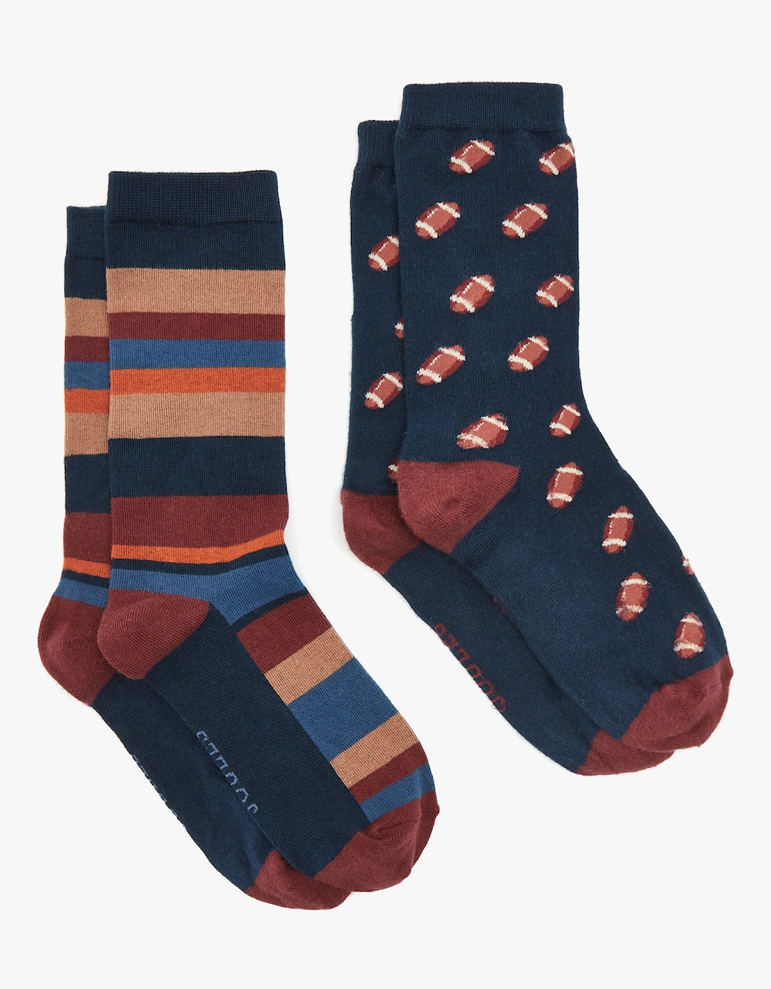 KINGSBURY 2-Pack Mens Socks Navy Burgundy, 4 of 3