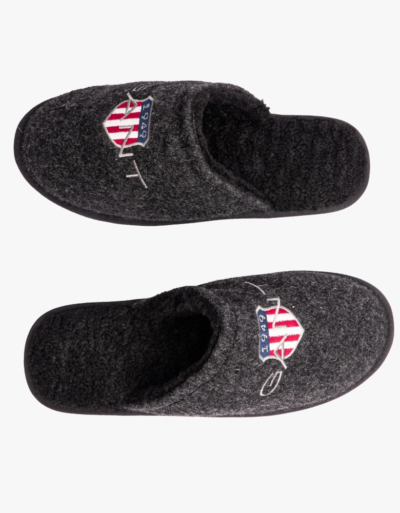 TAMAWARE Mens Mule Slippers Black