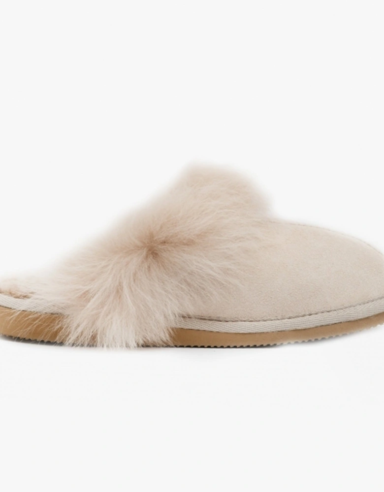 EVELINA Womens Sheepskin Mules Honey