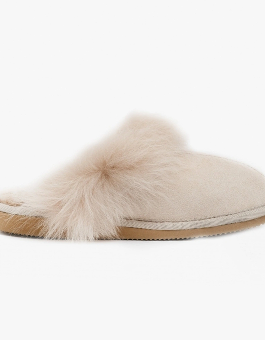 EVELINA Womens Sheepskin Mules Honey, 7 of 6