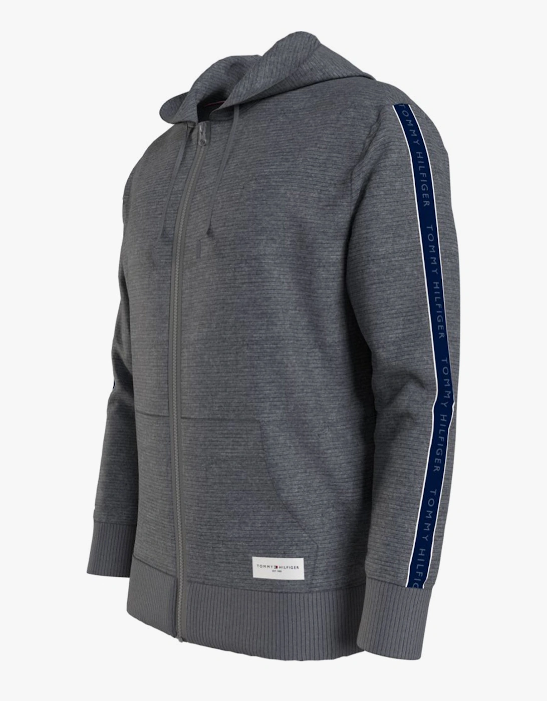 TH ESTABLISHED Mens Zip-Up Hoodie Dark Grey Ht