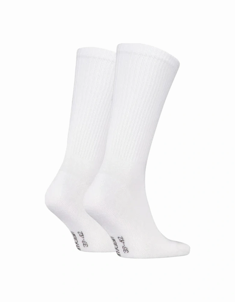 2 Pack Monogram Mens Socks White