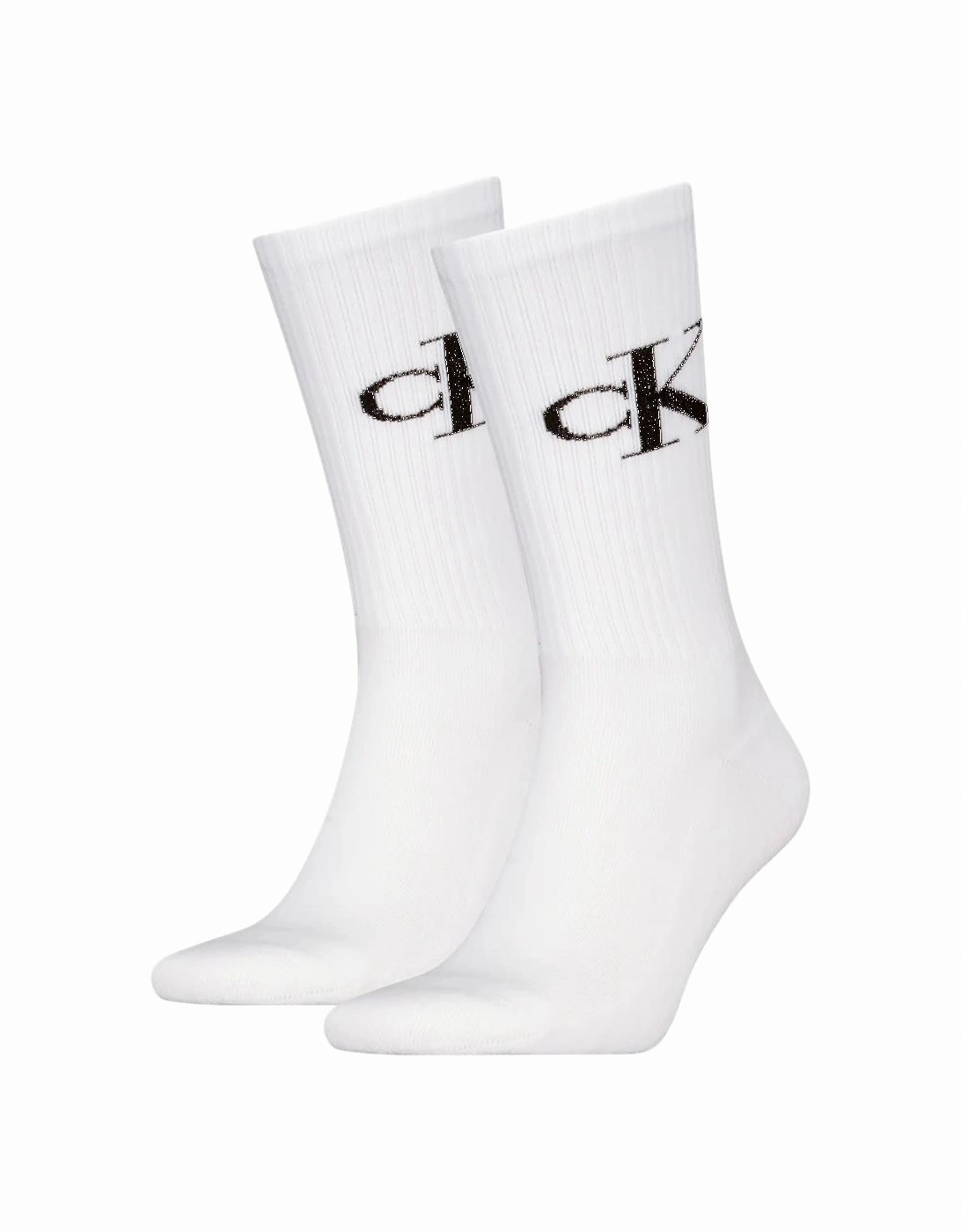 2 Pack Monogram Mens Socks White, 3 of 2