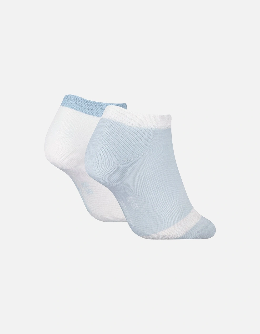 2 Pack Trainer Womens Ankle Socks Blue/White