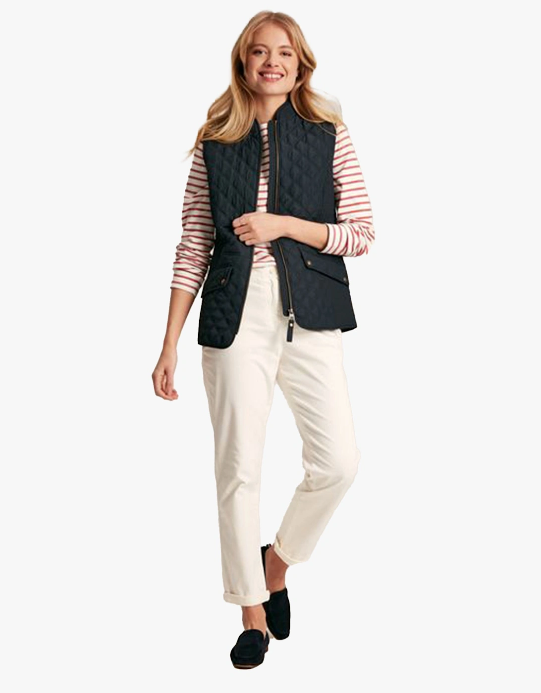 Joules Women's Blue Minx Gilet Dark Navy Uk Size 12