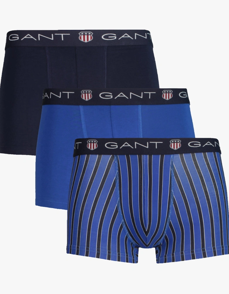 SHIELD STRIPE Mens Trunks 3-Pack Evening Blue