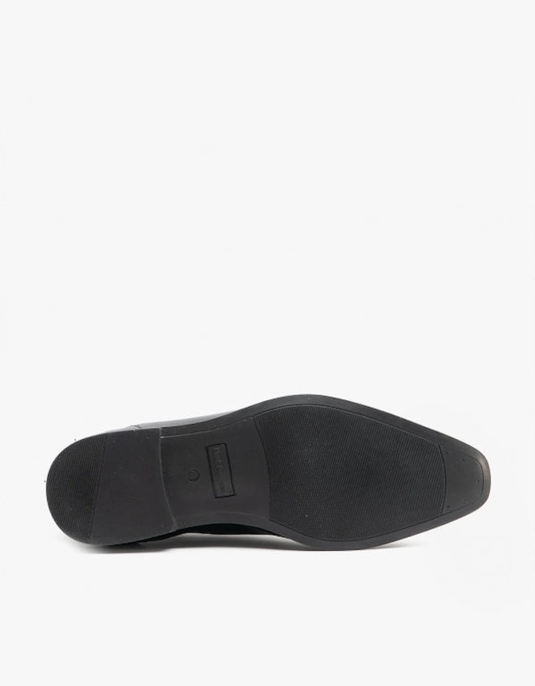 EZRA Boys Leather Plain Toe Shoes Black