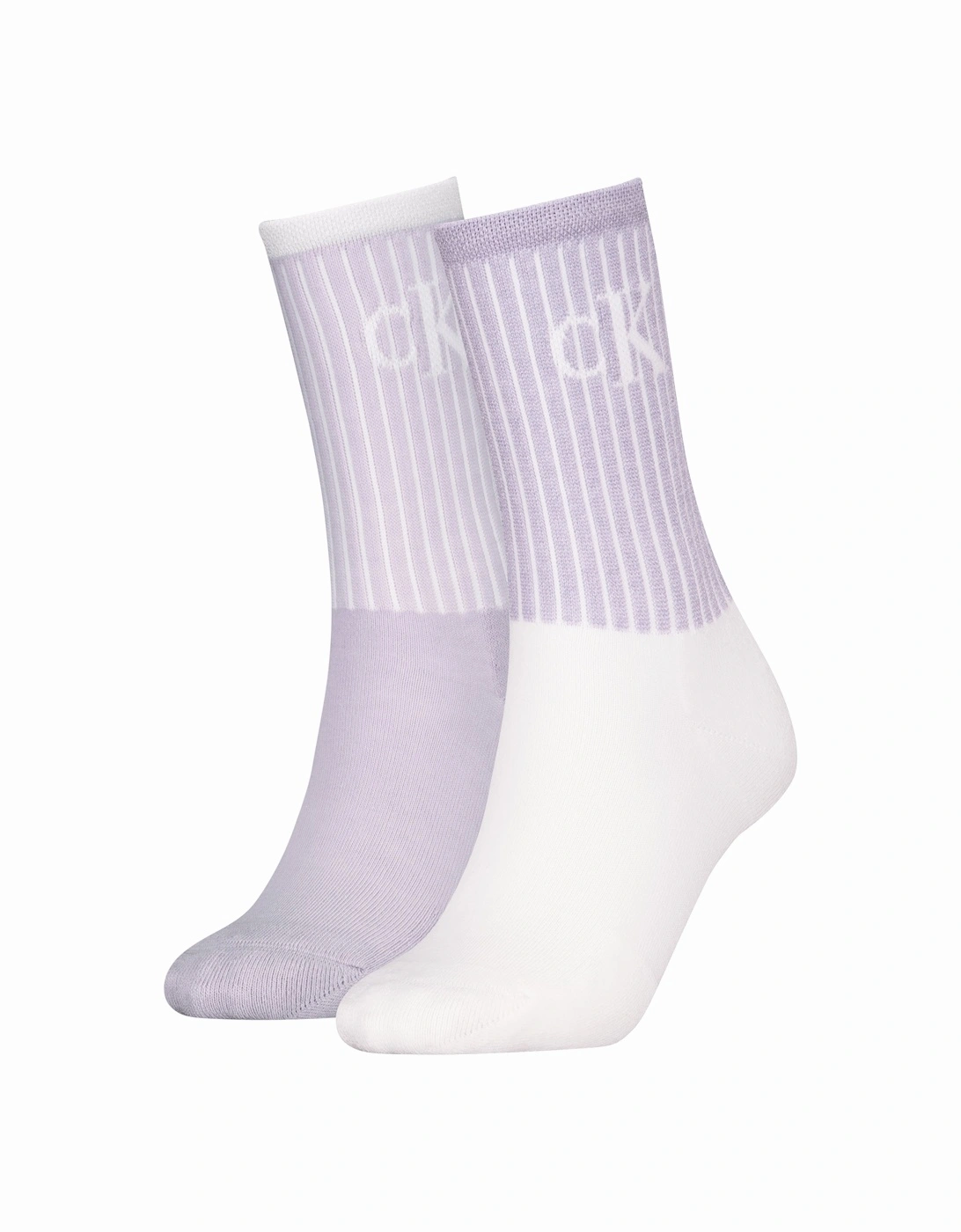 2 Pack Trainer Womens Crew Socks Lilac, 3 of 2