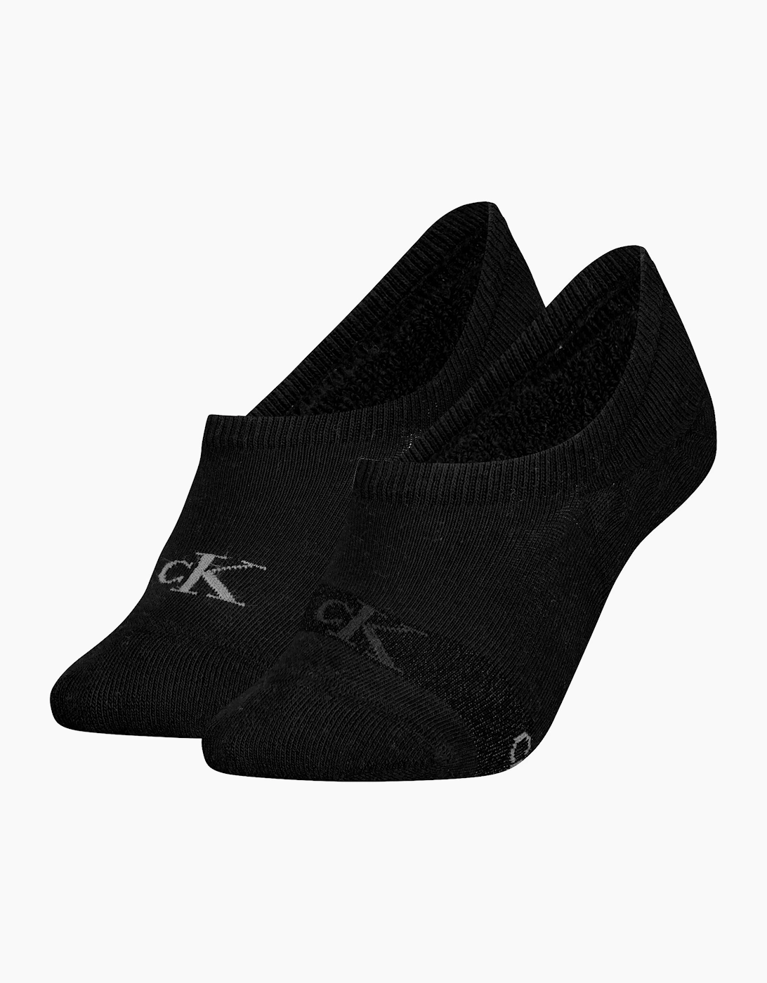 Women's Calvin Klein 2 Pack Womens Invisible Socks Black - Size: 2.5/3/3.5/4/4.5/5