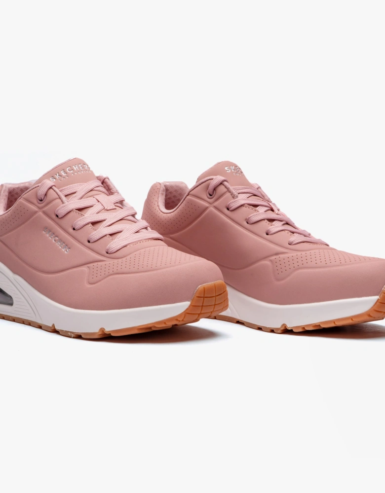 73690/BLSH UNO Womens Lace-Up Trainers Blush