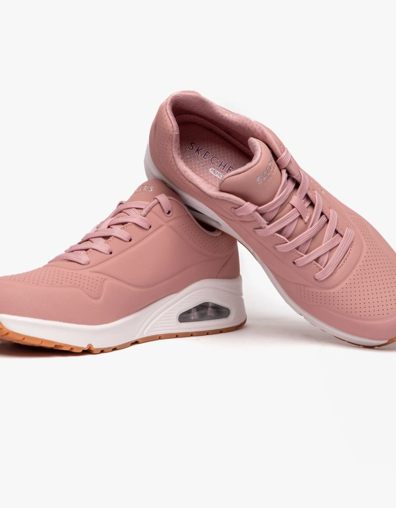 73690/BLSH UNO Womens Lace-Up Trainers Blush