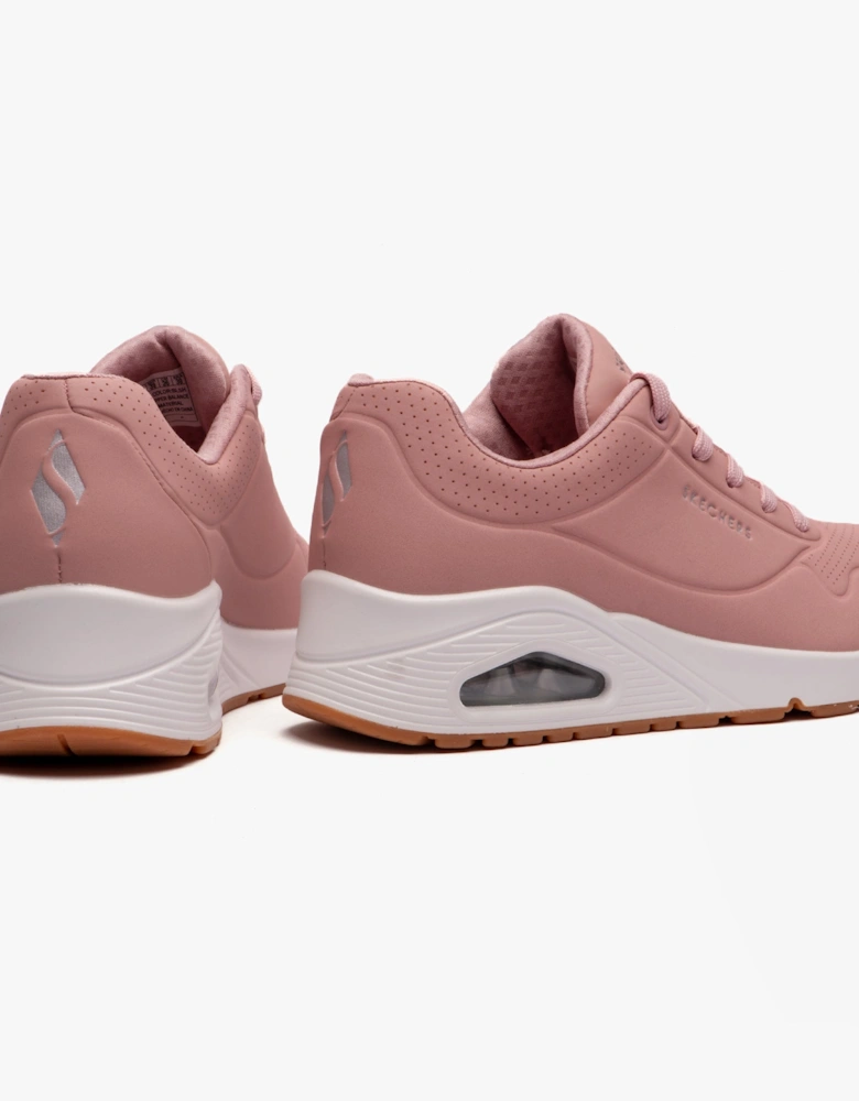 73690/BLSH UNO Womens Lace-Up Trainers Blush