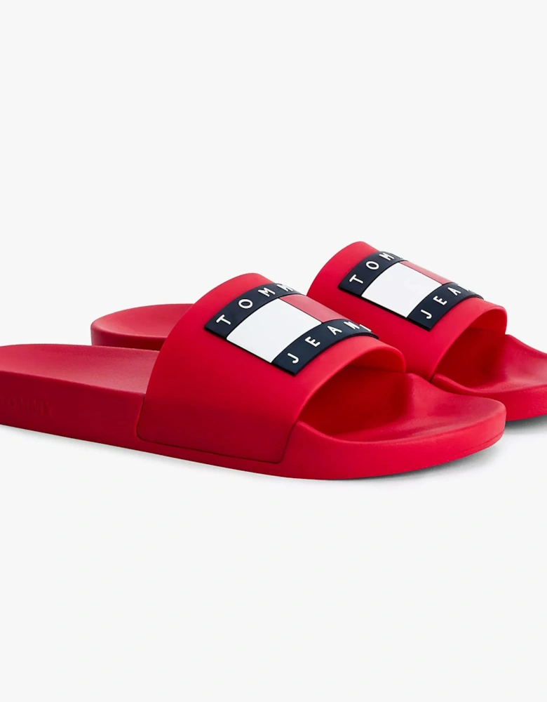 TJ POOL SLIDES Mens Slides Deep Crimson