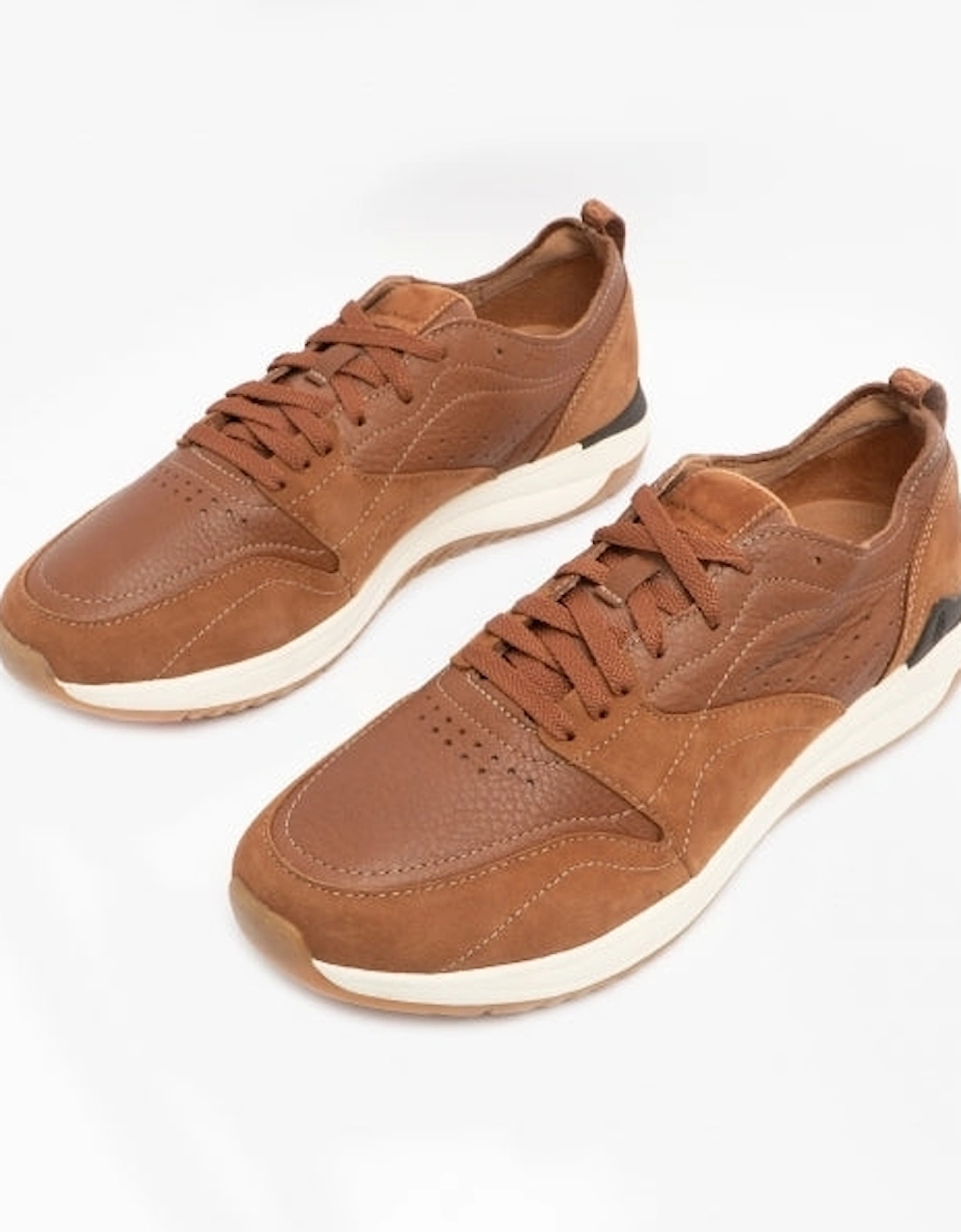 FELIX PERF Mens Leather Trainers Brown