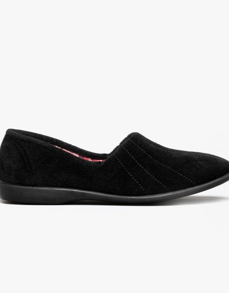 AUDREY Slip On Womens Slippers Black