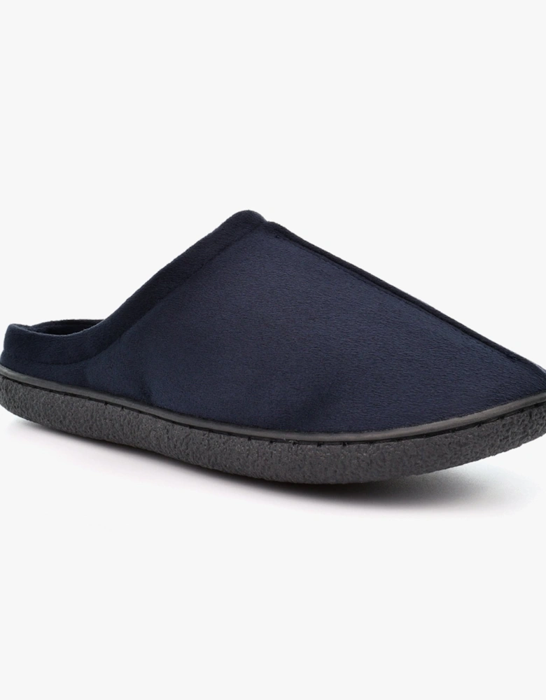 ALEX Mens Microfibre Mule Slippers Navy