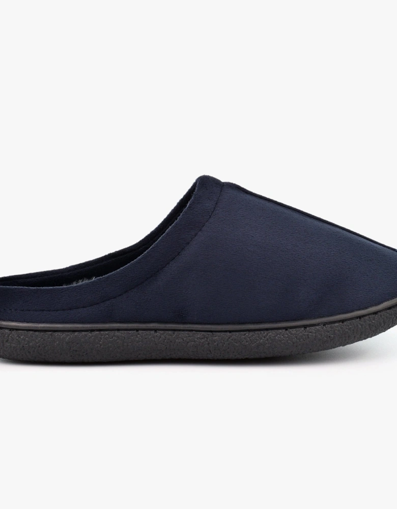 ALEX Mens Microfibre Mule Slippers Navy