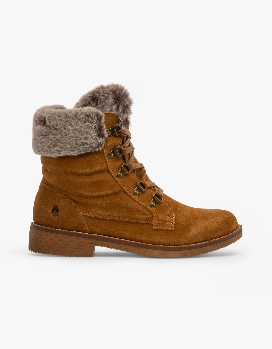 Women's Hush Puppies FLORENCE Womens Leather Ankle Boots Tan - Brown - Size: 5