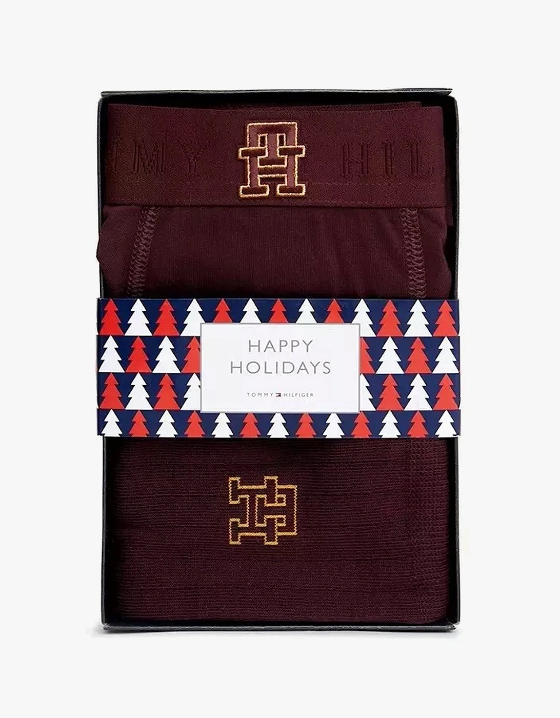 Men's Tommy Hilfiger TRUNK & SOCK SET Mens Gift Sets Deep Burgundy/ Deep Burgundy - Red - Size: 32/30/31