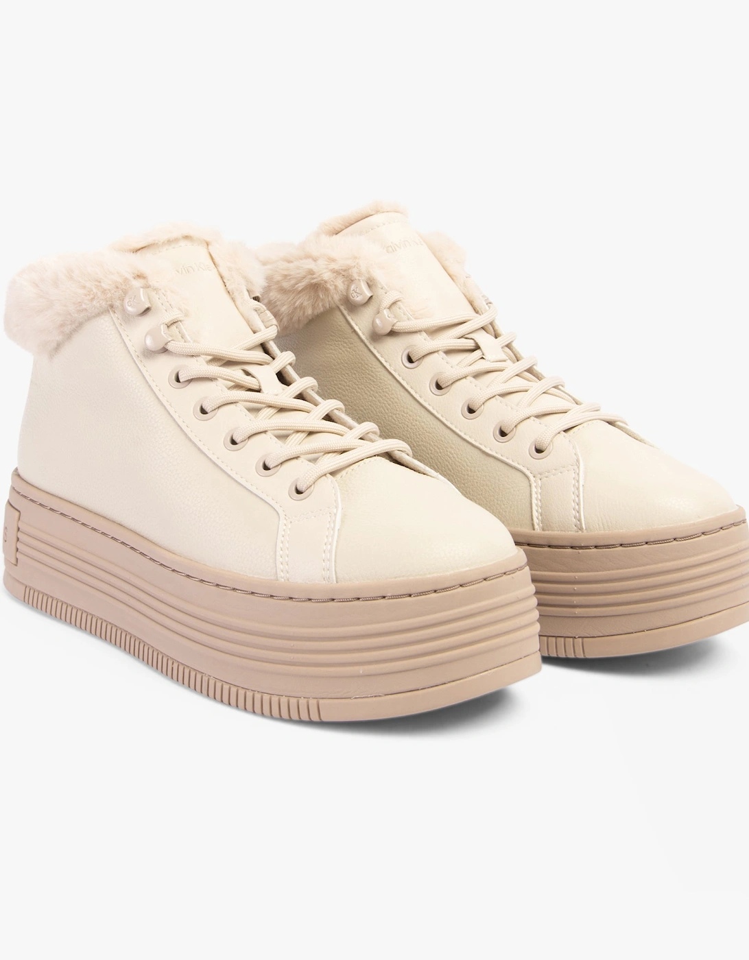 Jeans BOLD PLATFORM LOW LACE UP Womens Trainers Eggshell/Savannah Tan