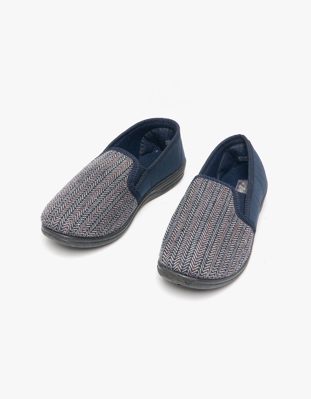 CHARLES Mens Full Slippers Navy