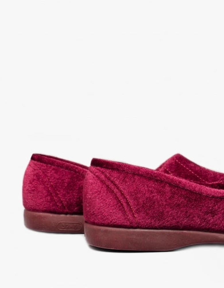 AUDREY Womens Slippers Burgundy