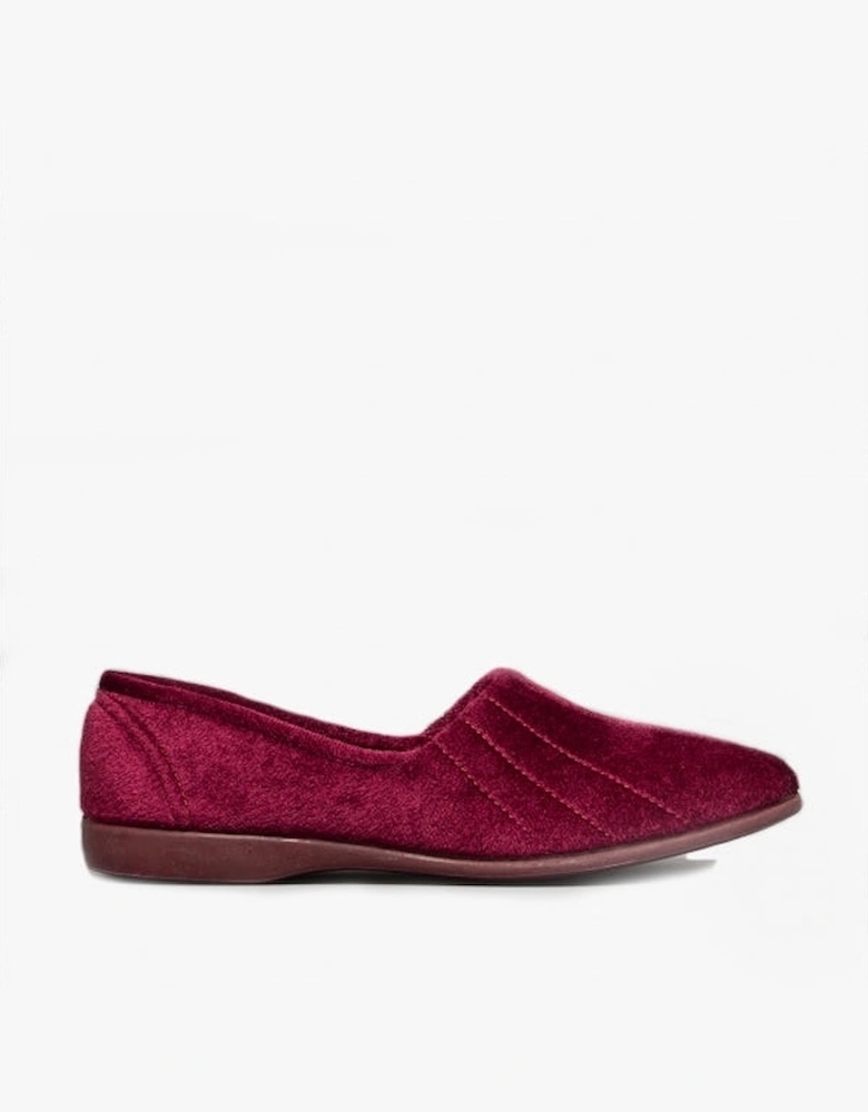 AUDREY Womens Slippers Burgundy