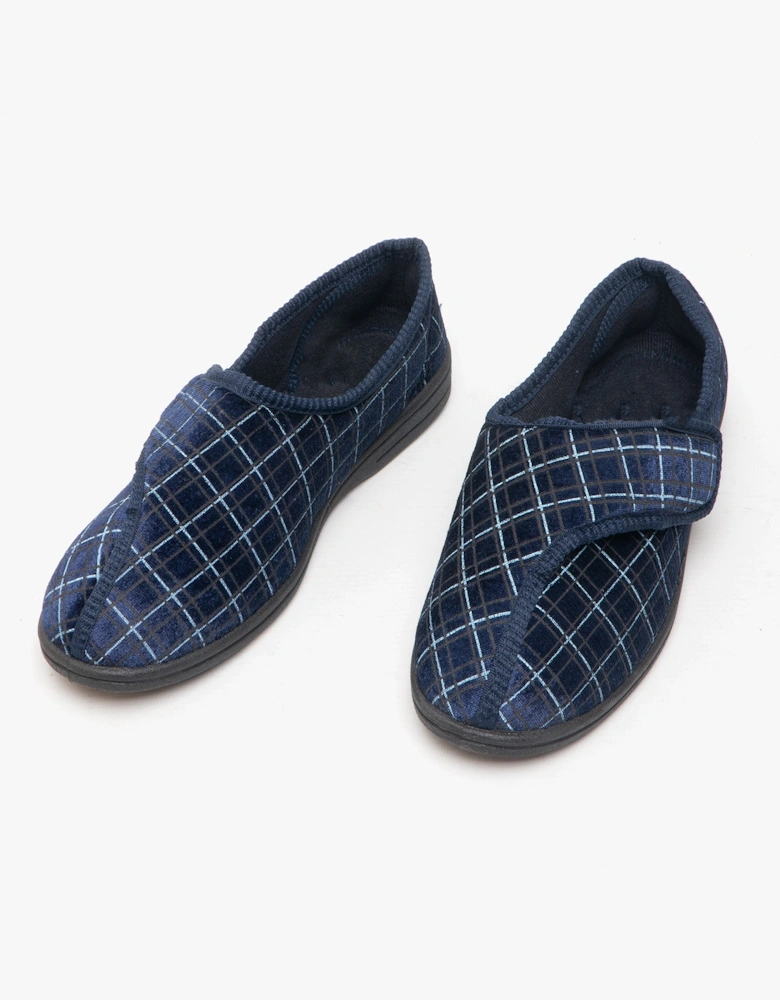 GEORGE Mens Full Slippers Navy