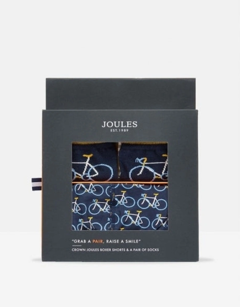 PUT A SOCK IN IT Mens Cotton Socks Navy Bikes