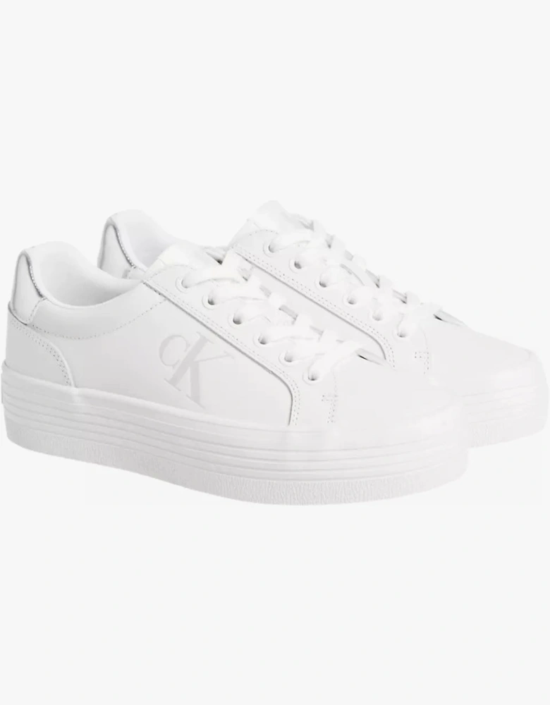 Jeans BOLD VULCANISED FLATFORM Womens Trainers Bright White/Silver