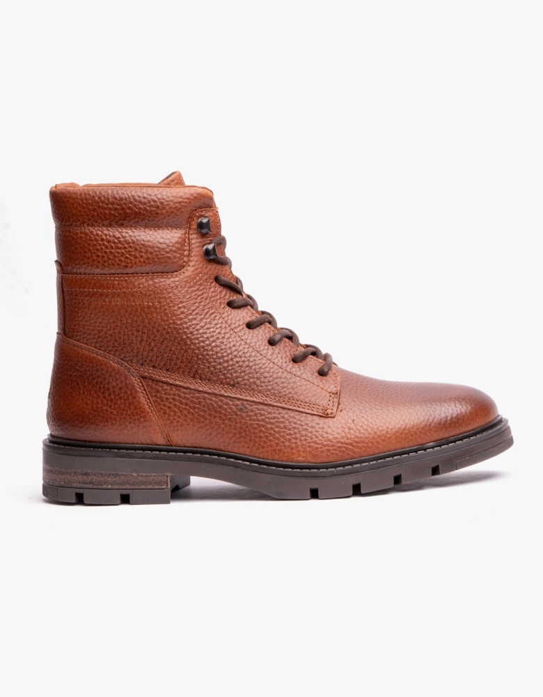 WARM PADDED HILFIGER LTH Mens Boots Winter Cognac