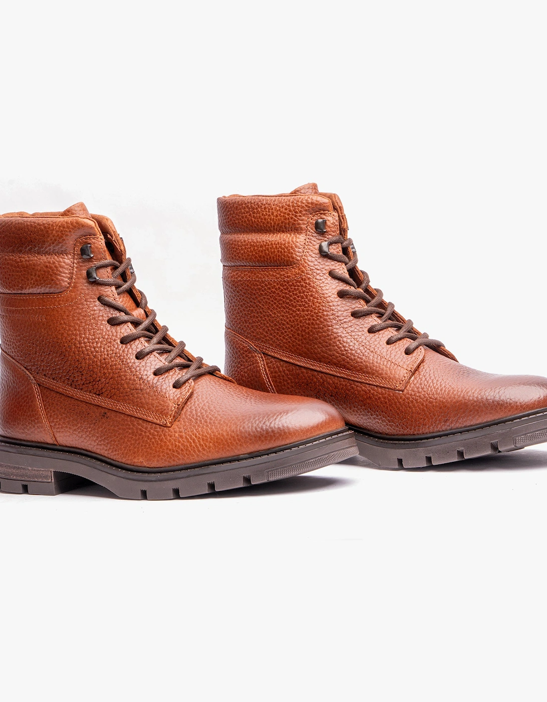 WARM PADDED HILFIGER LTH Mens Boots Winter Cognac