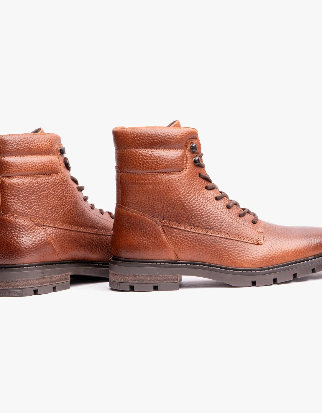 WARM PADDED HILFIGER LTH Mens Boots Winter Cognac