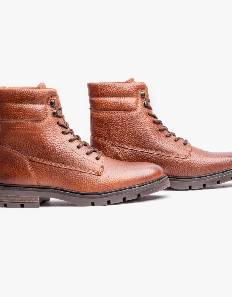 WARM PADDED HILFIGER LTH Mens Boots Winter Cognac