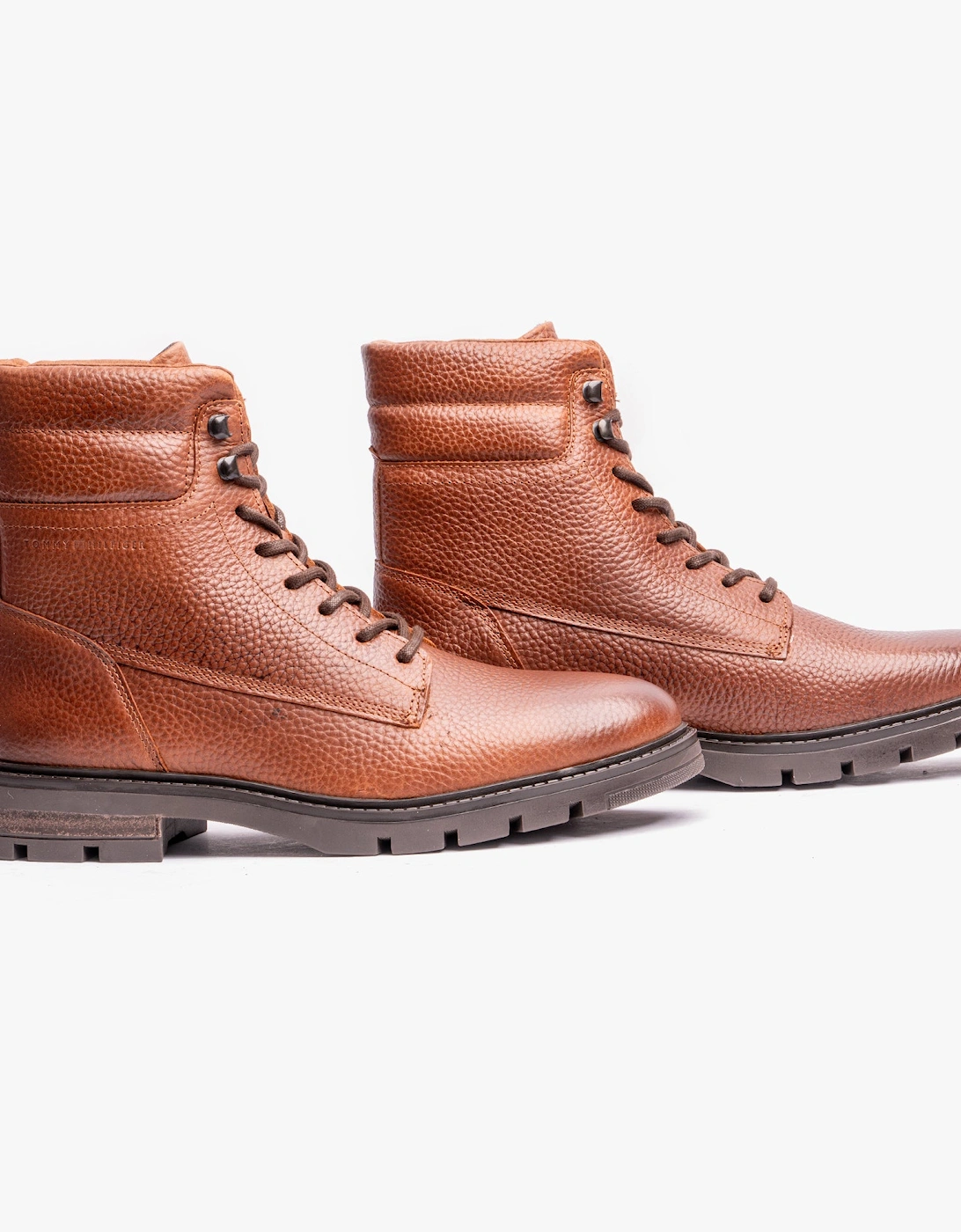 WARM PADDED HILFIGER LTH Mens Boots Winter Cognac