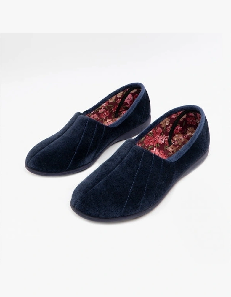 AUDREY Womens Slippers Navy