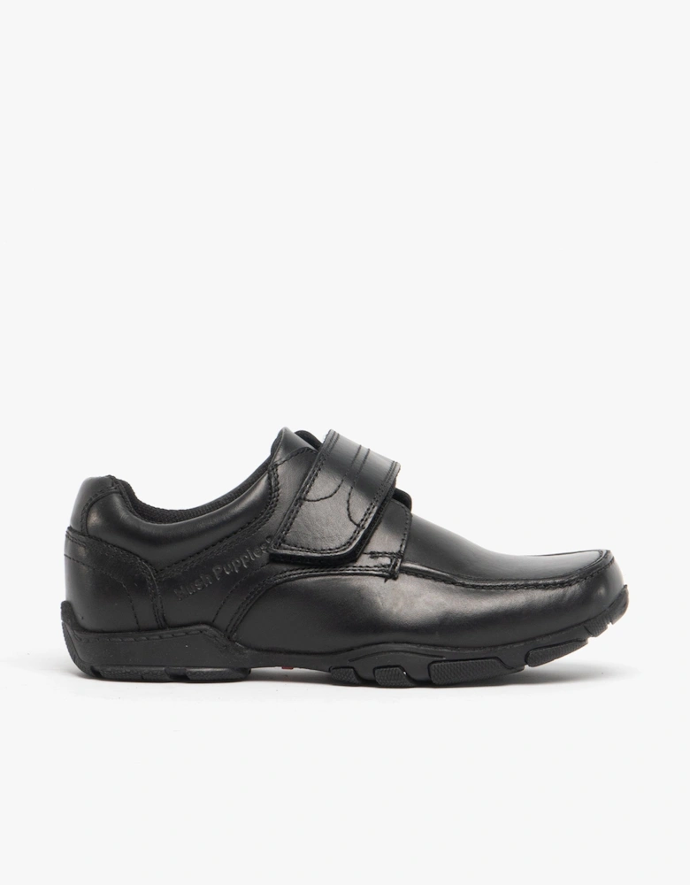 FREDDY 2 Boys Leather School Shoes Black