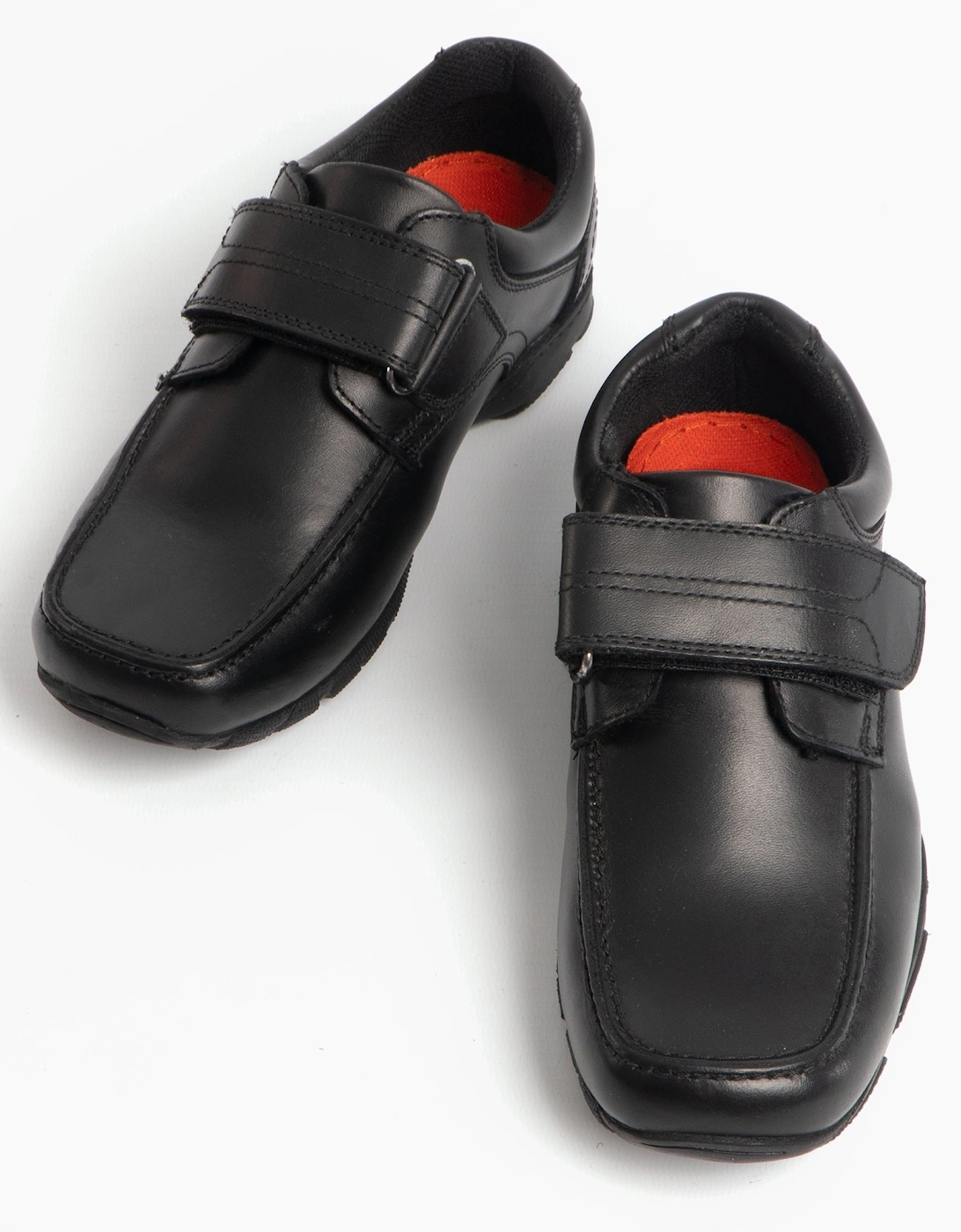 FREDDY 2 Boys Leather School Shoes Black