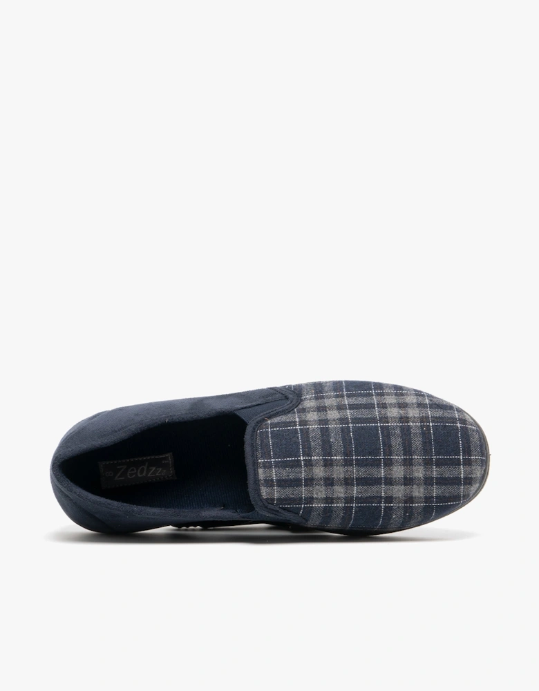 HARLEY Mens Full Slippers Navy