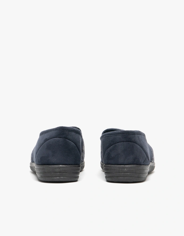 HARLEY Mens Full Slippers Navy