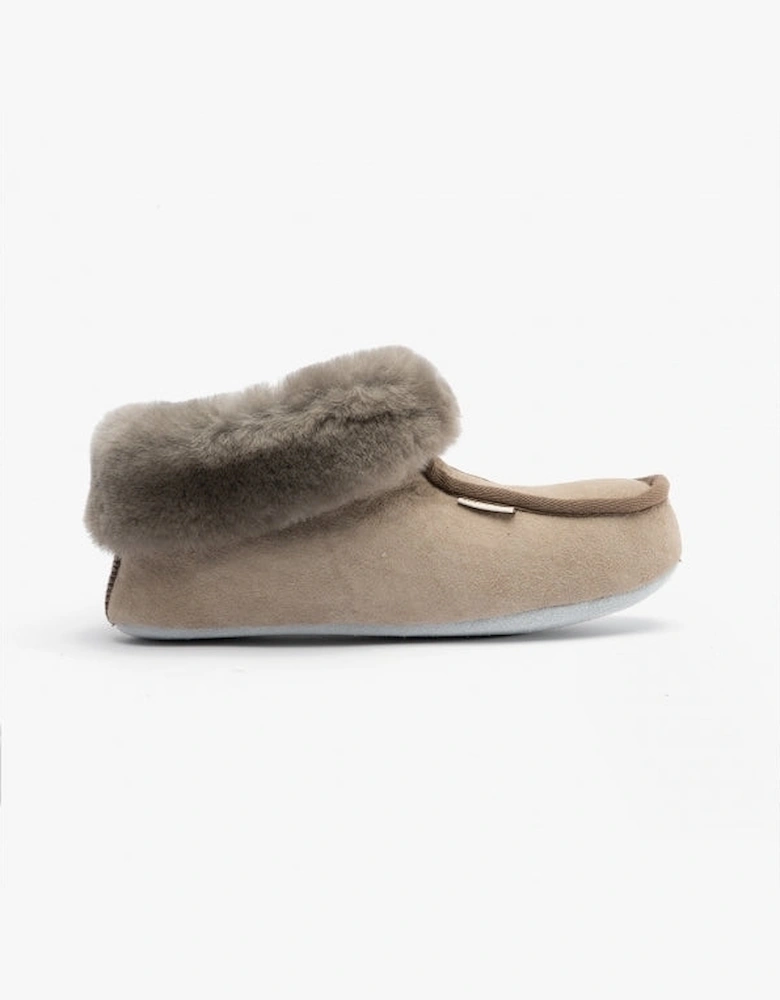 MOA Womens Sheepskin Slipper Boots Stone