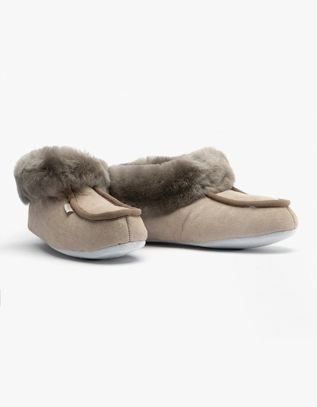 MOA Womens Sheepskin Slipper Boots Stone