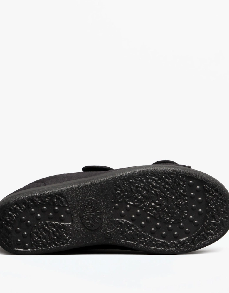 BROMPTON Unisex Wide Fit Slippers Black