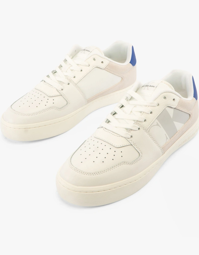 Jeans CLASSIC CUPSOLE Mens Trainers White/ Mushroom/Sapphire Blue