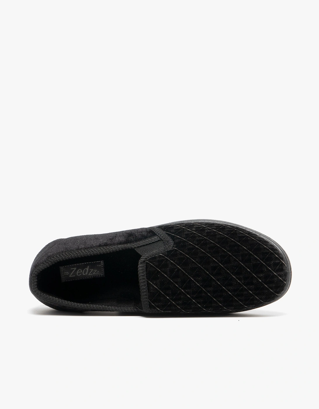 KEVIN Mens Full Slippers Black